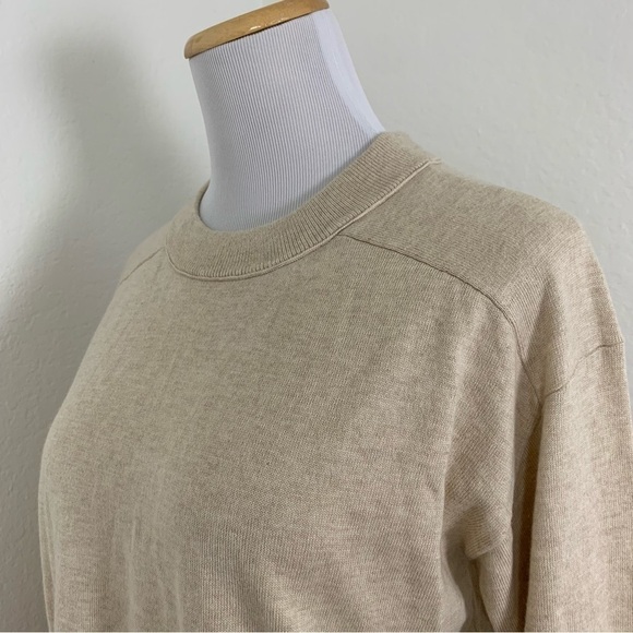 J Crew Crewneck Cotton Cashmere Pullover Sweater in Natural - Picture 5 of 13